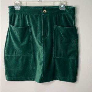 NWOT Altar’d State Emerald Green Corduroy Skirt